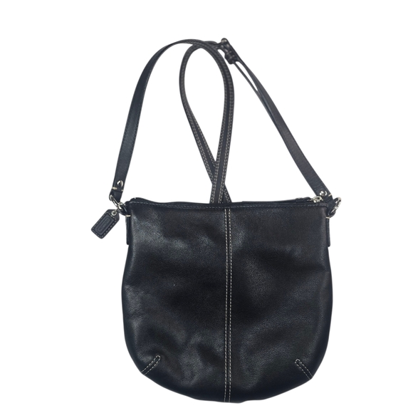 Coach Soho Crossbody Bag Swingpack Black Leather Handbag Vintage Y2K‎ - Picture 2 of 9